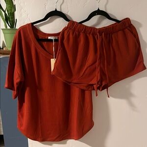 Waffle Knit Loungewear Set